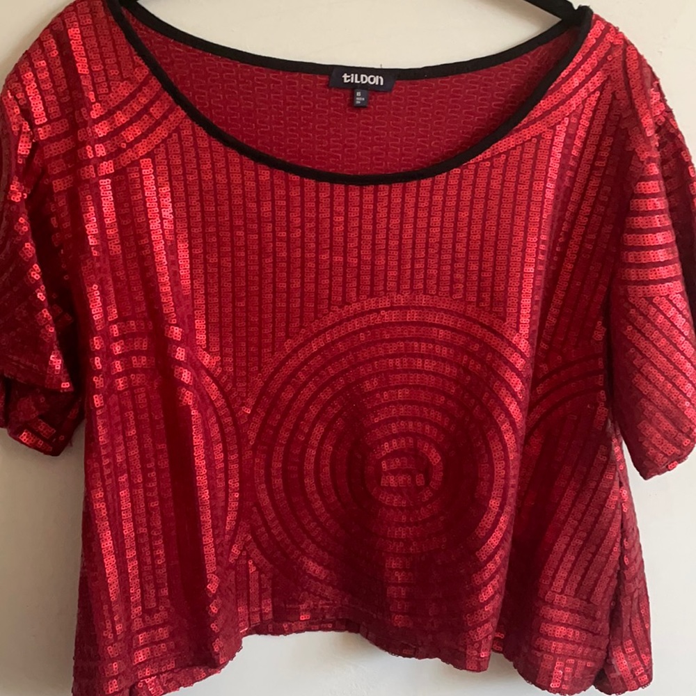 tildon xs sequin crop top